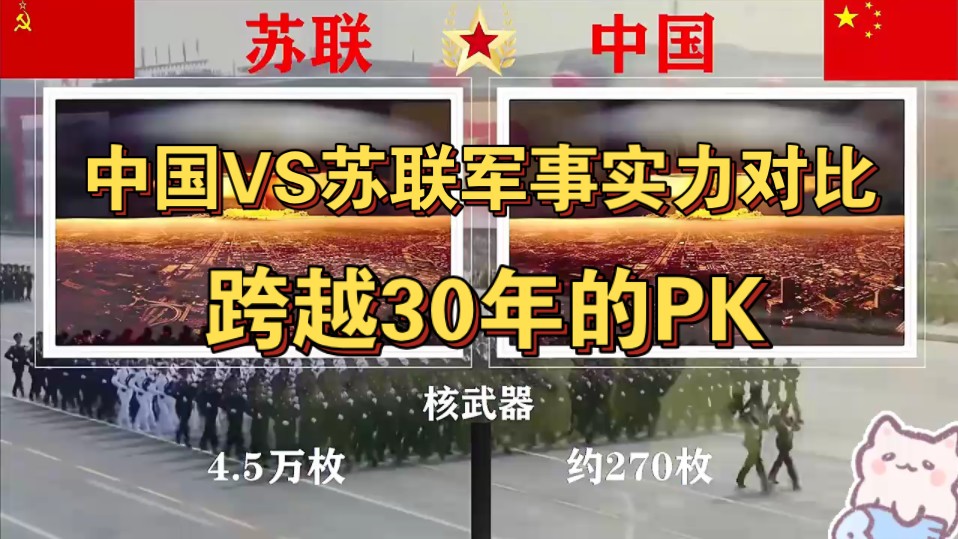 「军力对比」中国vs苏联军事实力对比,跨越30年的pk