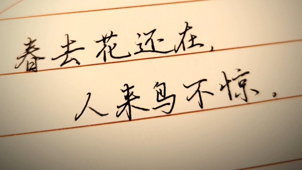 【行楷】春去花还在,人来鸟不惊