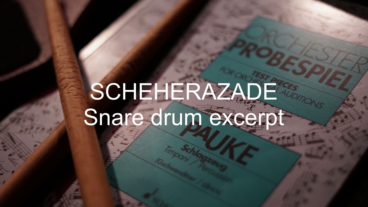 [图]天方夜谭 SCHEHERAZADE Snare drum orchestra excerpt with music