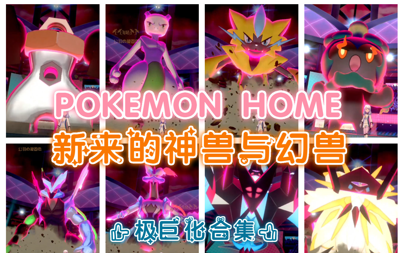 【精靈寶可夢劍&盾】新來的神獸與幻獸&極巨化合集『pokemon home』