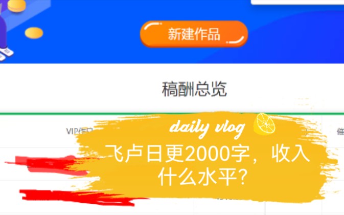 飞卢日更2000字,收入什么水平?哔哩哔哩bilibili