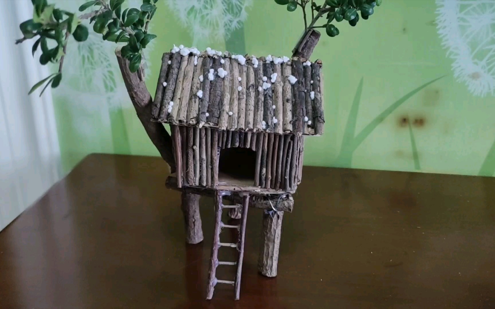 干树枝手工制作小房子图片