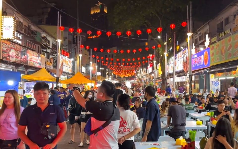 【超清马来西亚】漫步夜晚的吉隆坡武吉免登区 阿罗街夜市 (1080P高清版) 2023.4哔哩哔哩bilibili