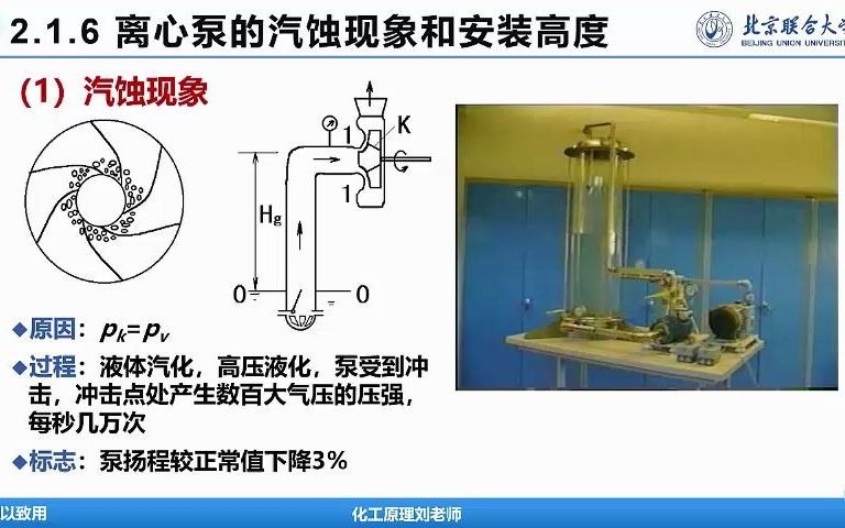 [图]化工原理-流体输送机械-Lecture 17 - 离心泵汽蚀现象和安装高度