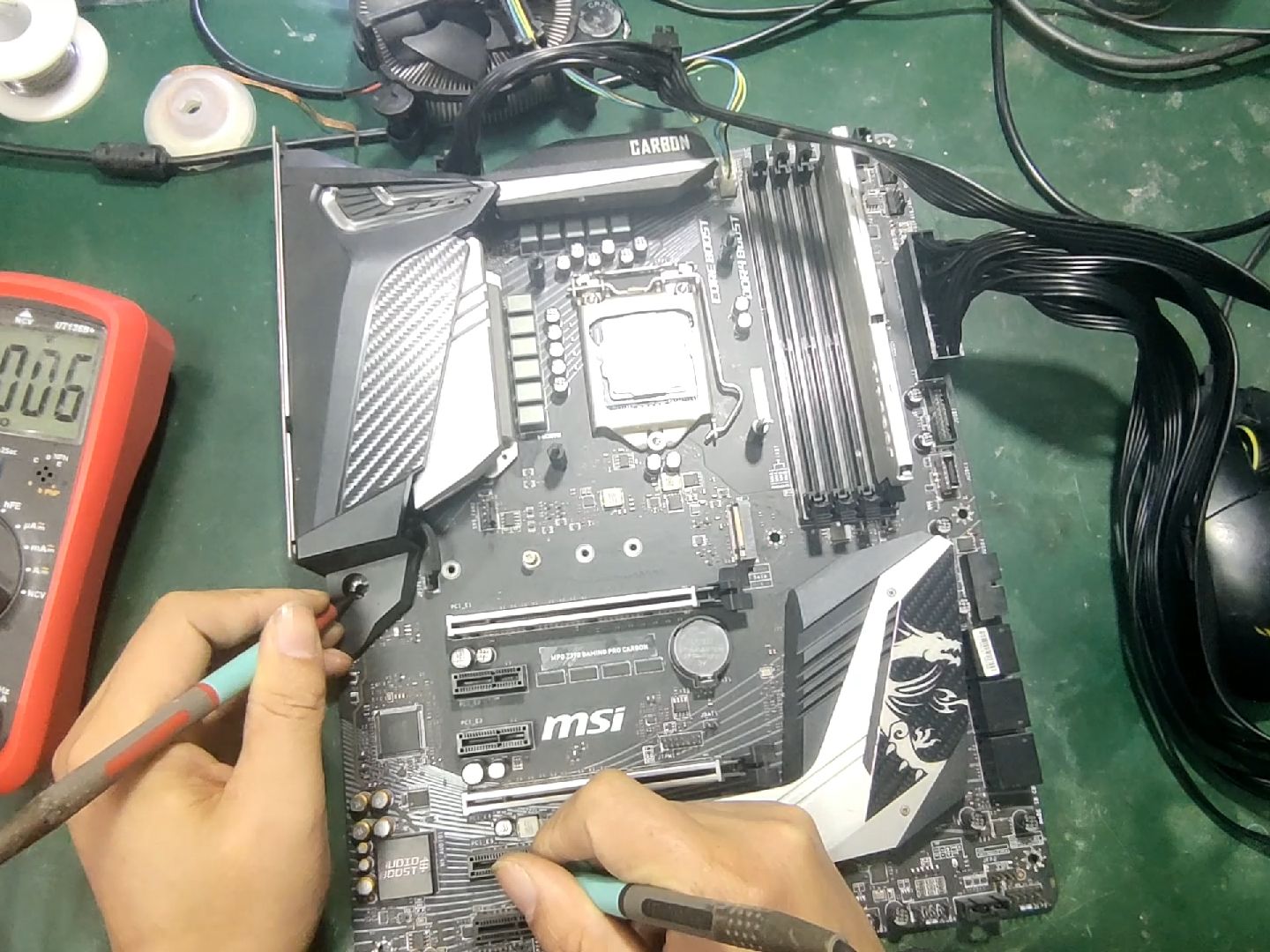 轻松秒杀微星z390,故障不开机不触发.