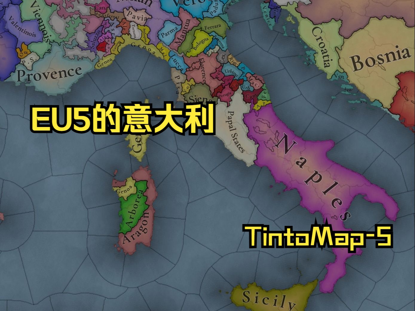 《欧陆风云5》意大利56国地图【TintoMap5】欧陆风云