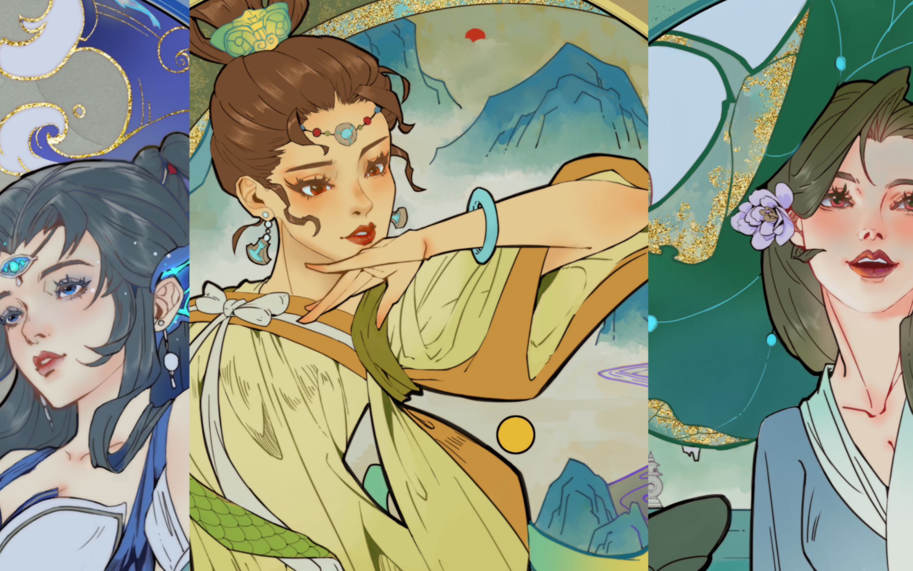 分享下亚运吉祥物的拟人插画合集