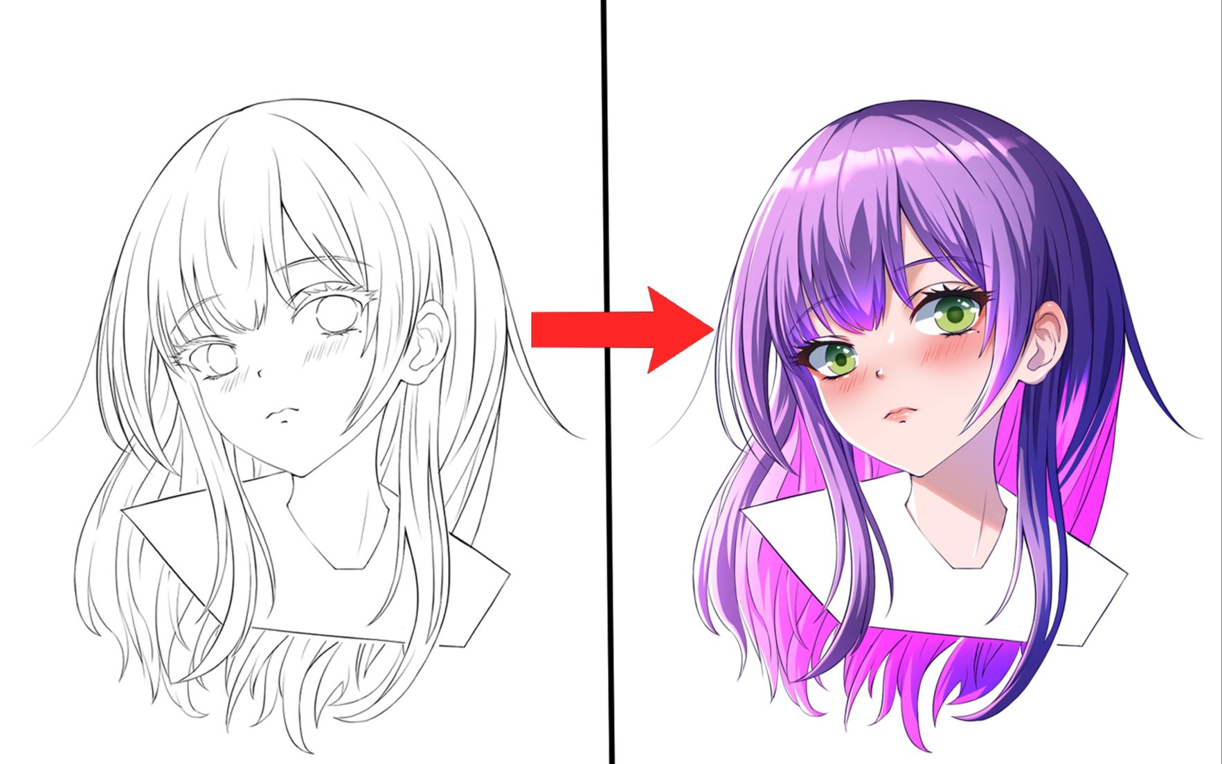 【皮肤上色】教你画好皮肤上色!按照模板学!一学就会!超简单!