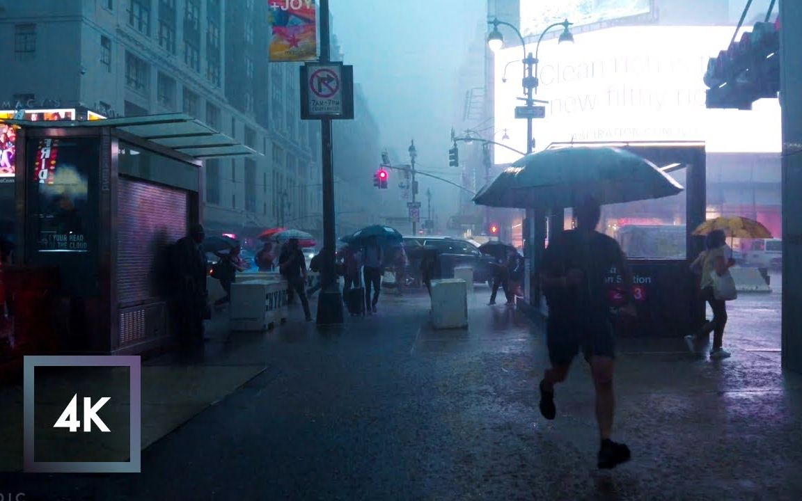 [图]【Walking tour】4K | 纽约曼哈顿 | 雨天漫步 | Walking in the Rain Manhattan, NYC