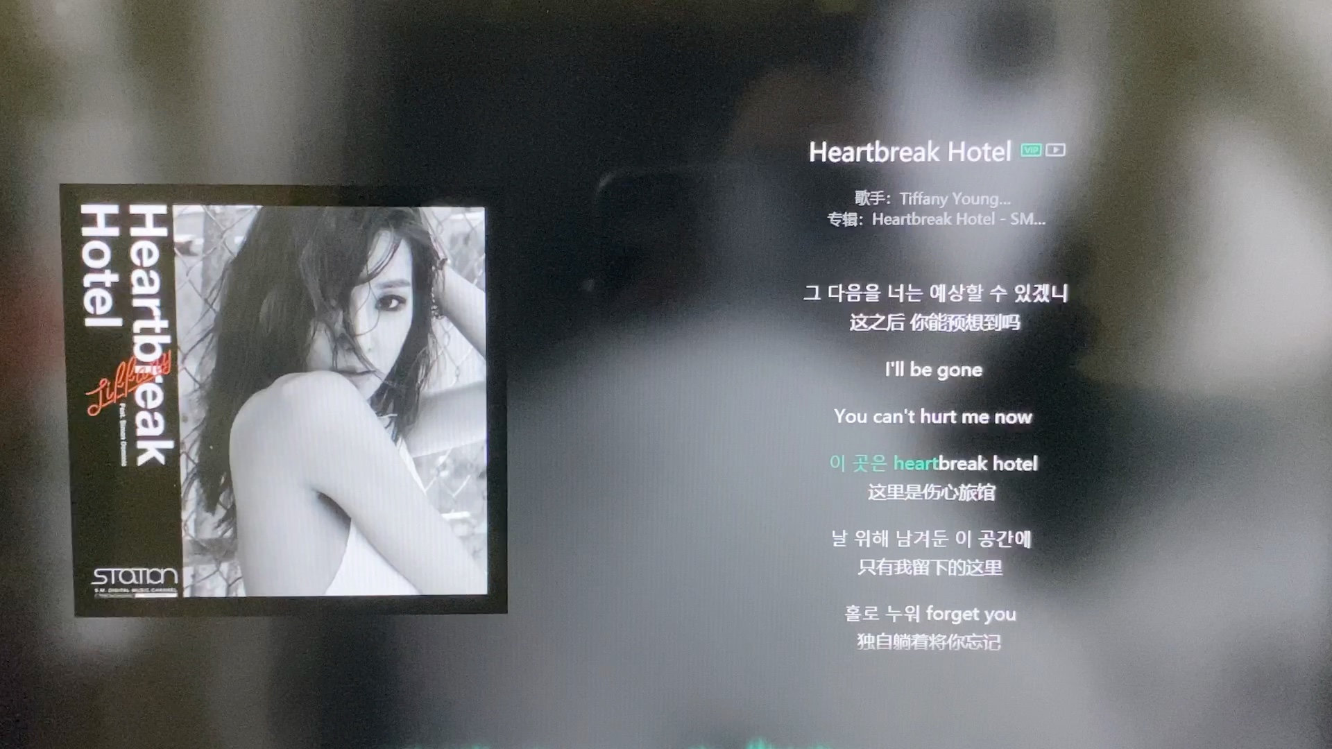 [图]女声翻唱 Tiffany Young 黄美英 Heartbreak Hotel心碎旅馆