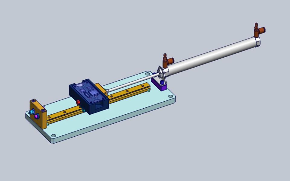 常用直线运动机构:气缸直线轴承机构(用sw讲解)