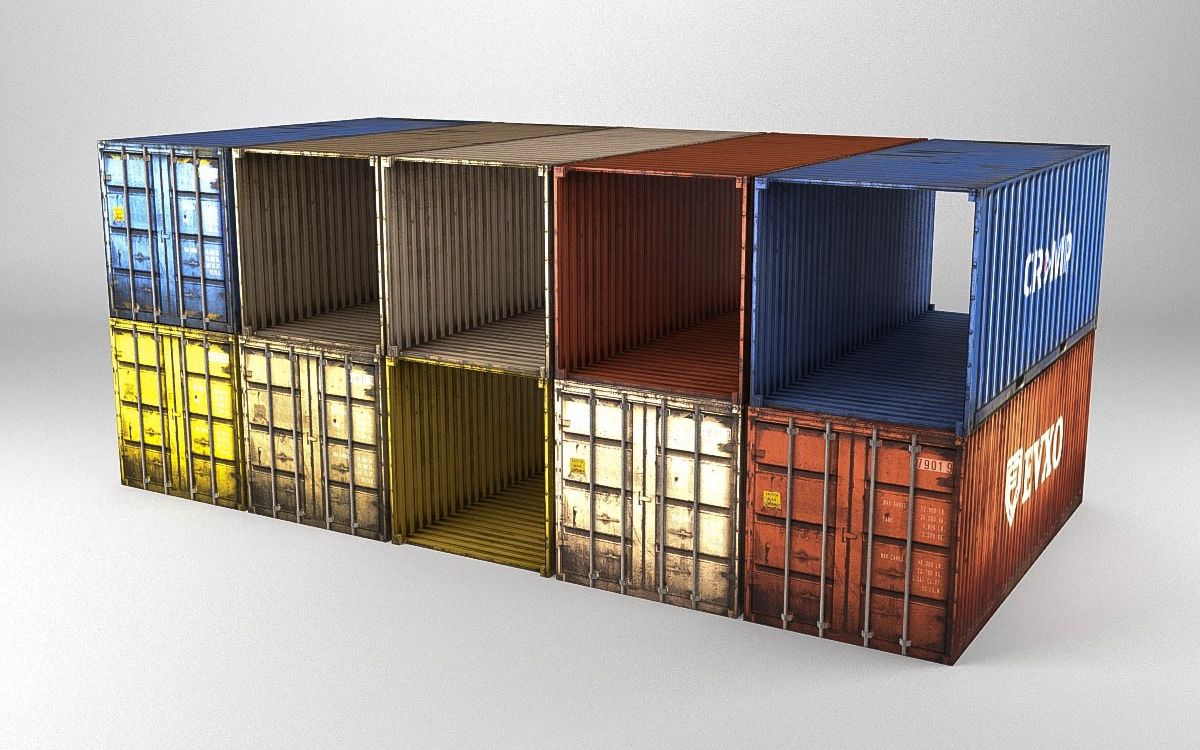 活动作品3dmax绝地求生g港集装箱从何而来的3d建模