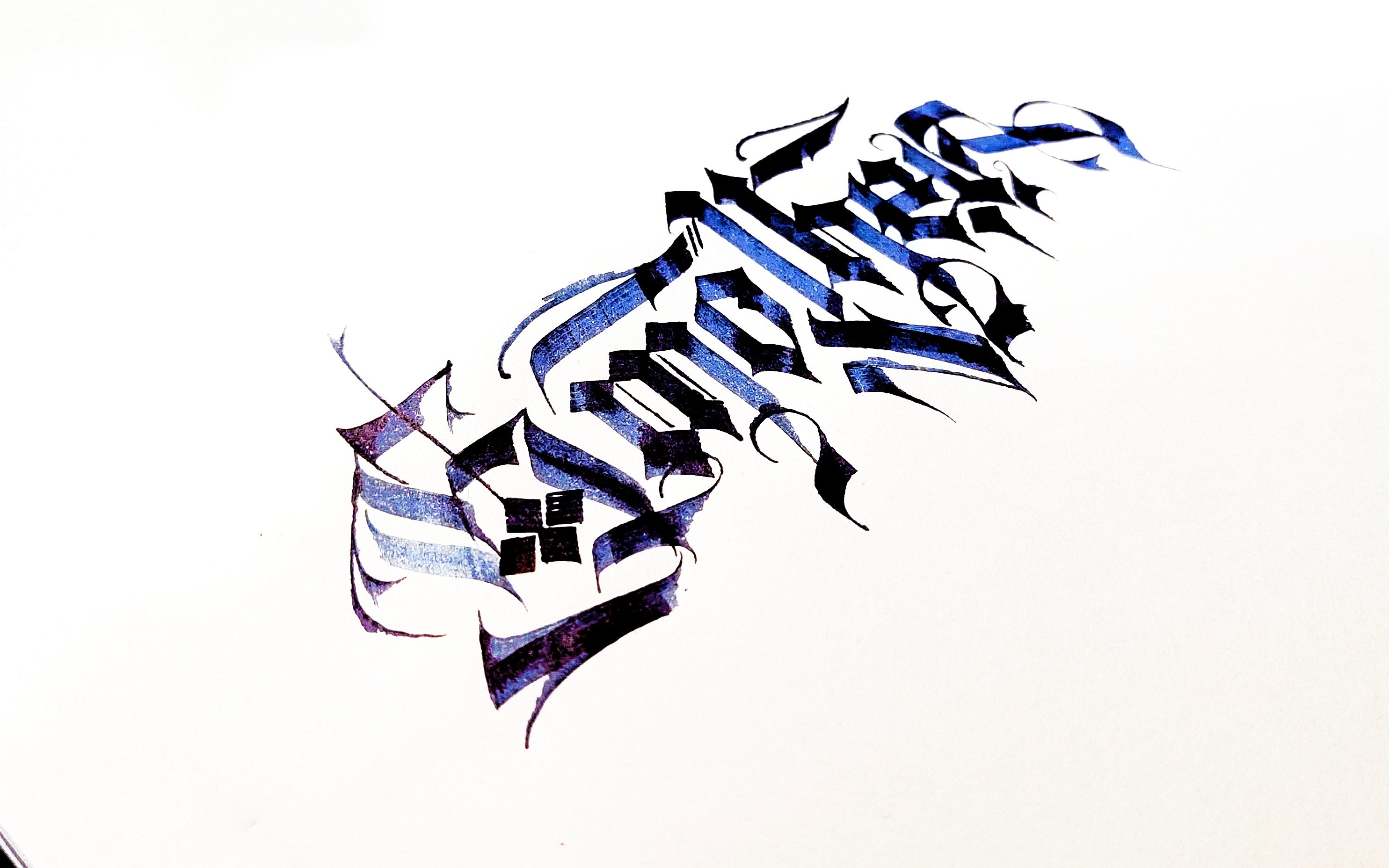 【哥特体】超治愈的ins风手写英文(smother)