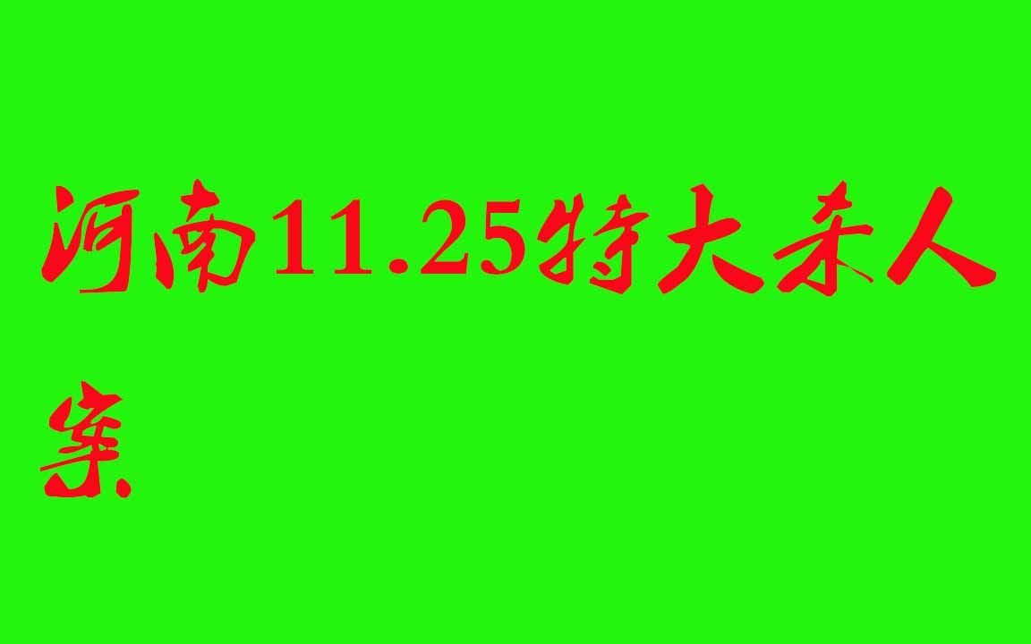 【老板说案022】河南11.25特大杀人案哔哩哔哩bilibili