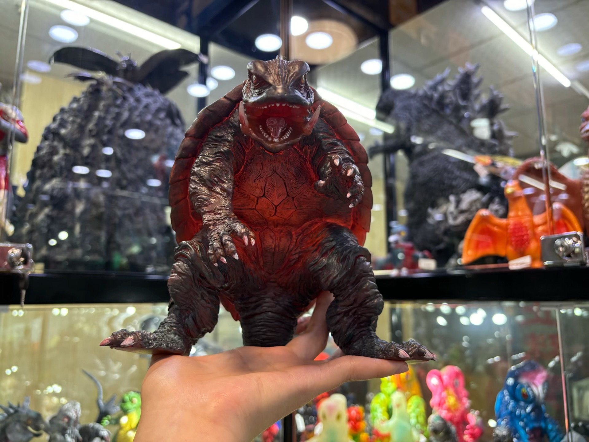 加美拉系列 角川大映 xplus加美拉 红模 拼装 涂装 完成品 里面有加灯