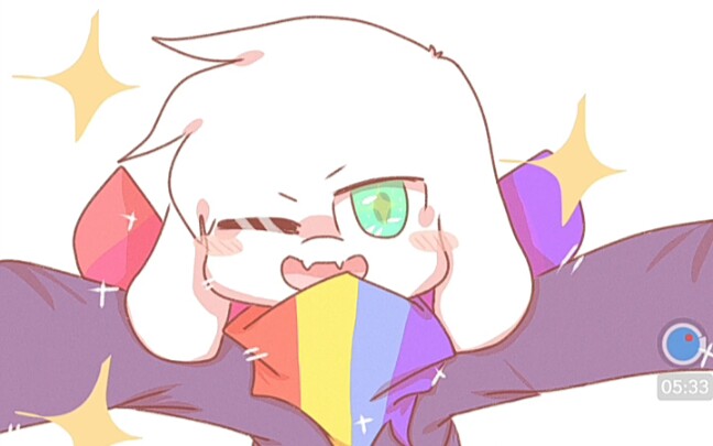 【指绘】fa一只storyshift asriel_哔哩哔哩 (゜-゜