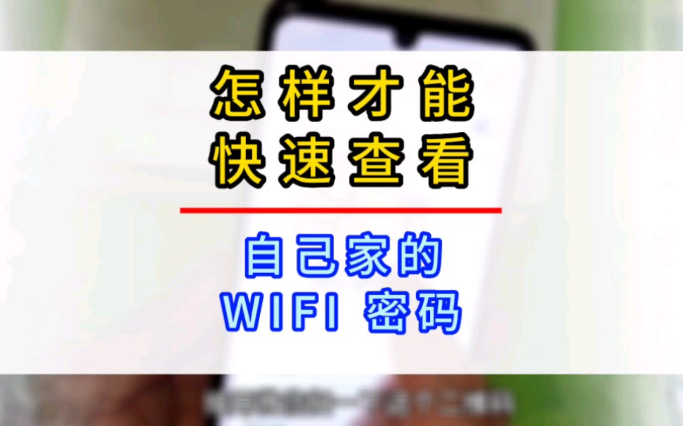 怎么快速查询家里WiFi密码?方法非常简单,不用在苦苦记密码了#手机使用技巧 #玩转数码 #数码哔哩哔哩bilibili