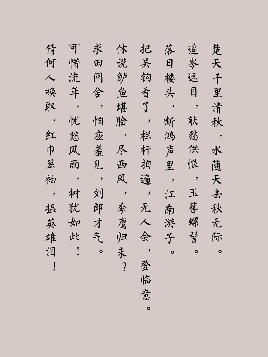 水龙吟·登建康赏心亭 辛弃疾·宋代