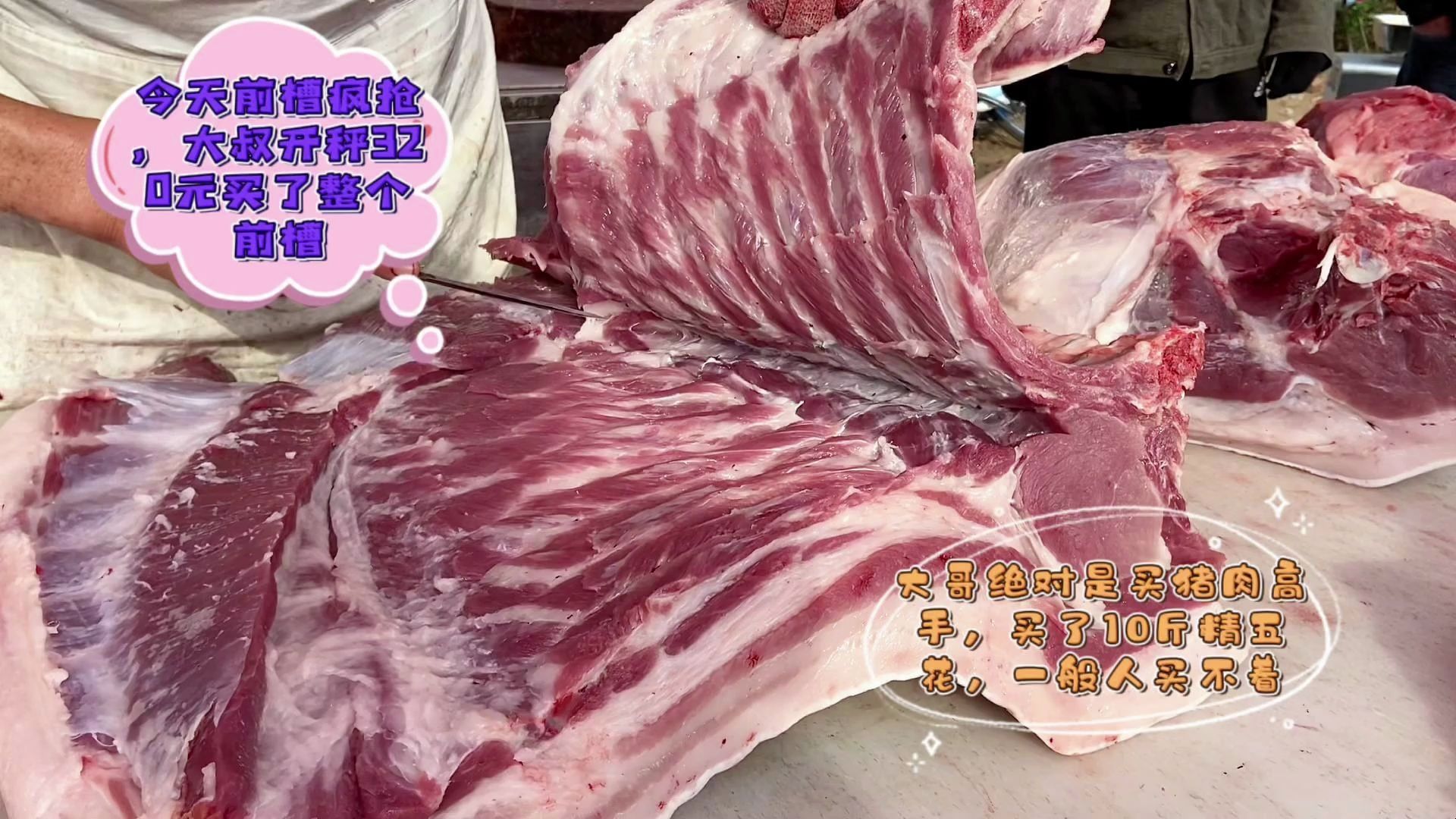 今天华哥猪肉绝版,400多斤大肥猪都是瘦肉,开秤就卖30斤,疯抢哔哩哔哩bilibili