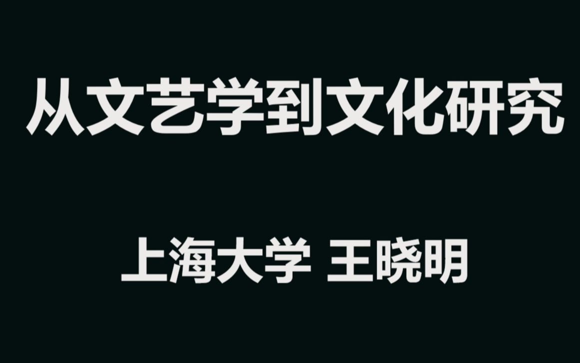 [图]上海大学 从文艺学到文化研究 全3讲 主讲-王晓明