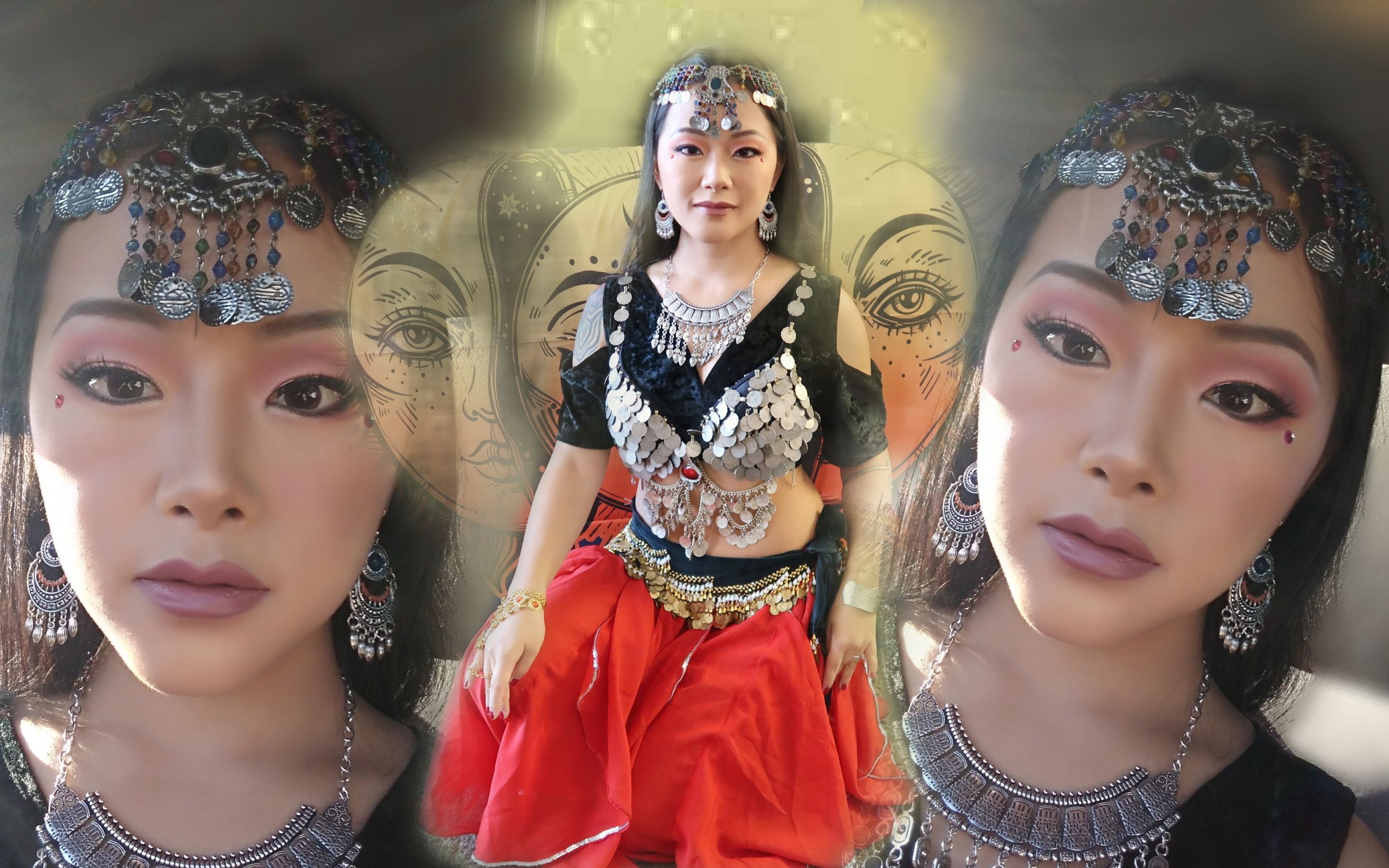 美国部落风肚皮舞娘(妆容&vlog) hudabeauty沙漠眼影盘