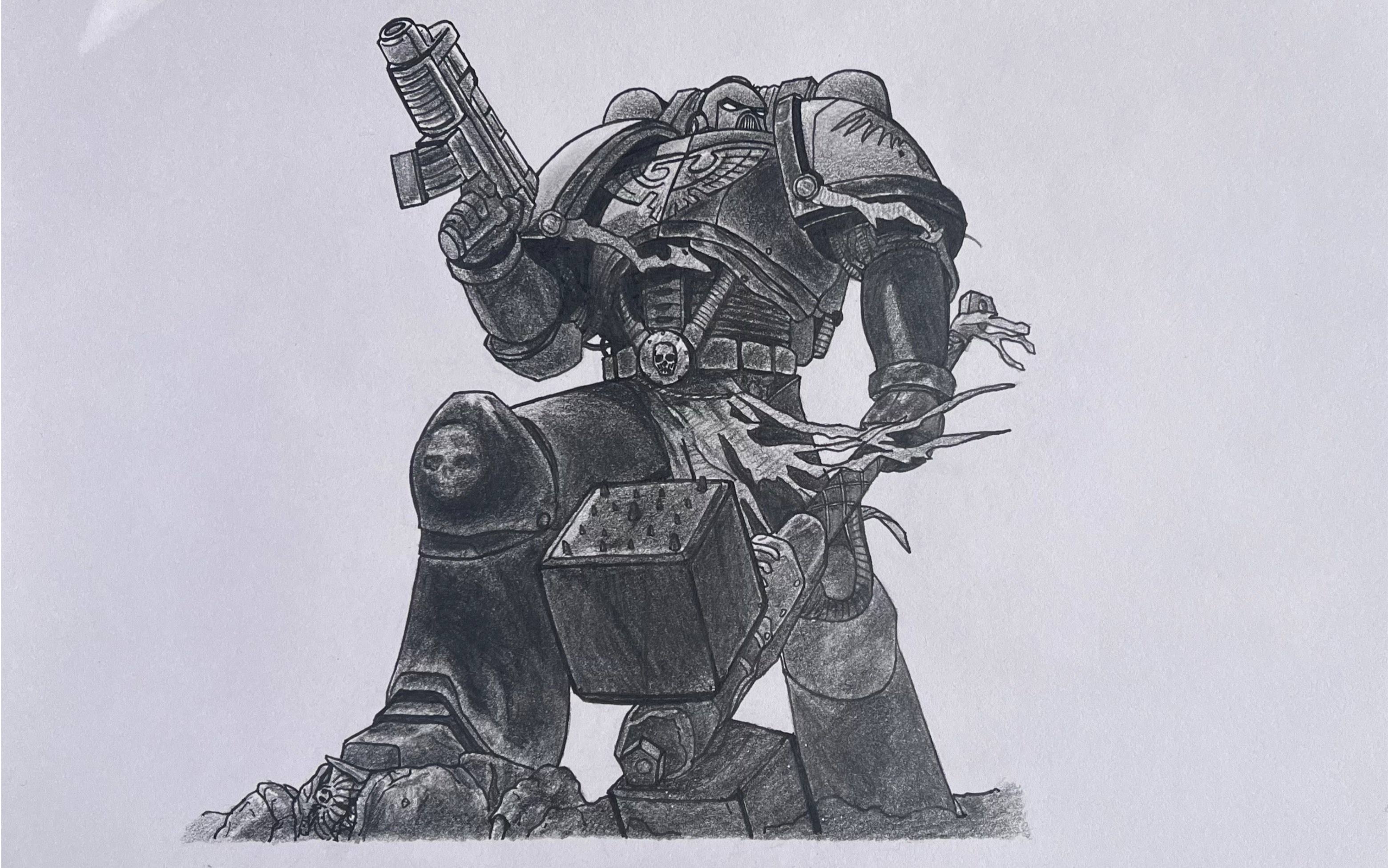 战锤40k 星际战士 手绘