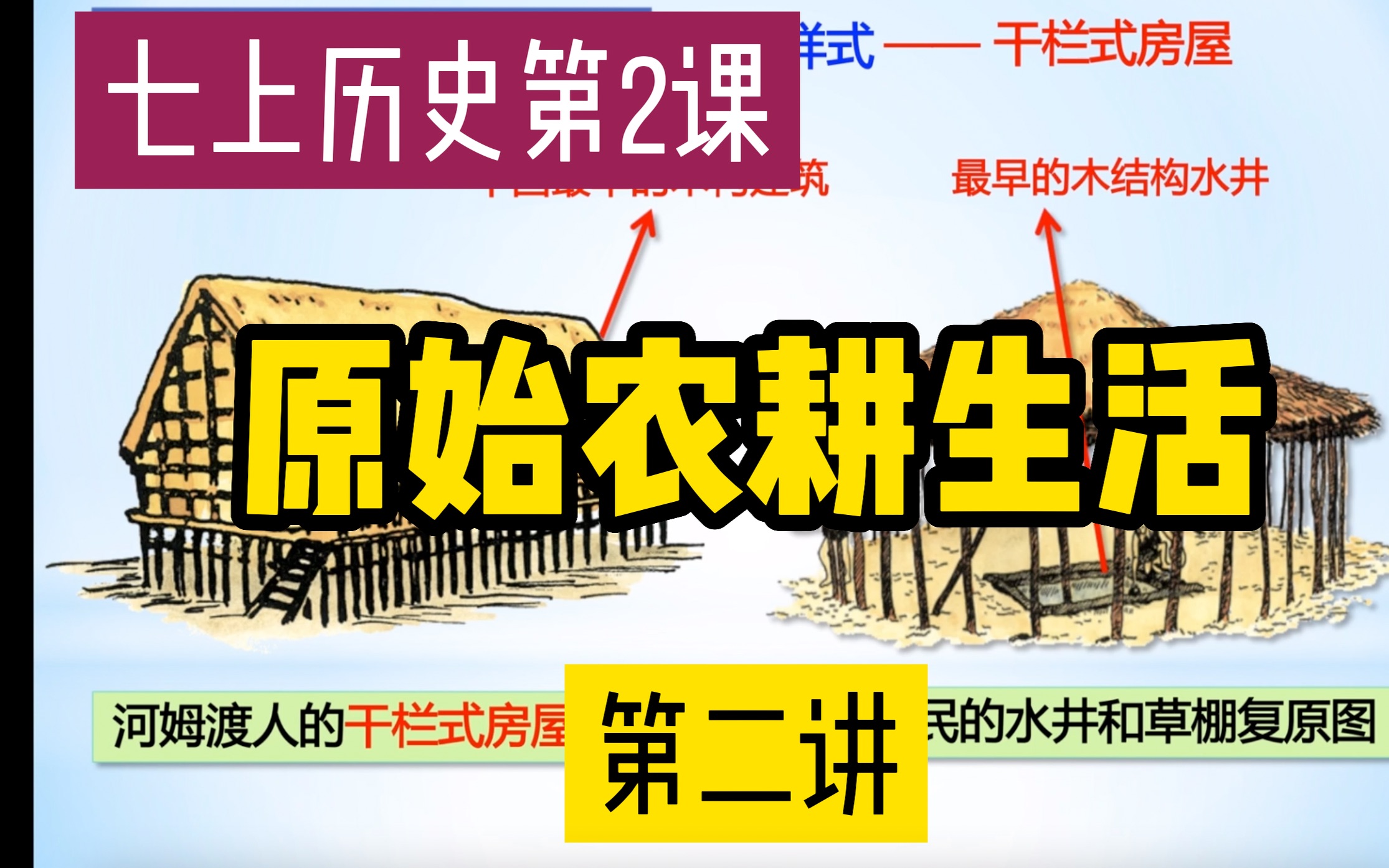 搞定初中历史:七上历史第2课《原始农耕生活》(第1讲)