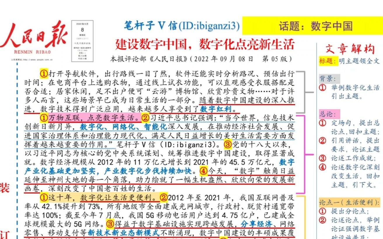 [图]笔杆子|《建设数字中国，数字化点亮新生活》1101打卡√