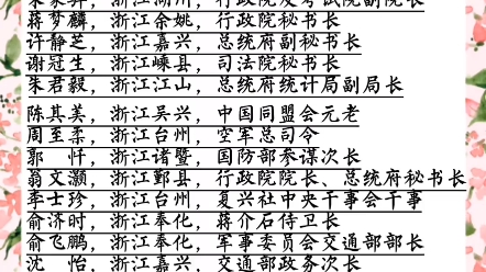 民国时期浙江籍高官: 湖州居然占一半 宁波也是前几年才放开报名飞行员 据说有一大半宁波人都有港澳台的亲戚哔哩哔哩bilibili