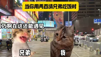 当你用两百快请兄弟吃饭时