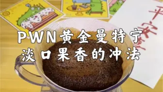 小宁 | 冲煮建议  PWN黄金曼特宁也可以冲出果香~kalita 三孔扇形滤杯