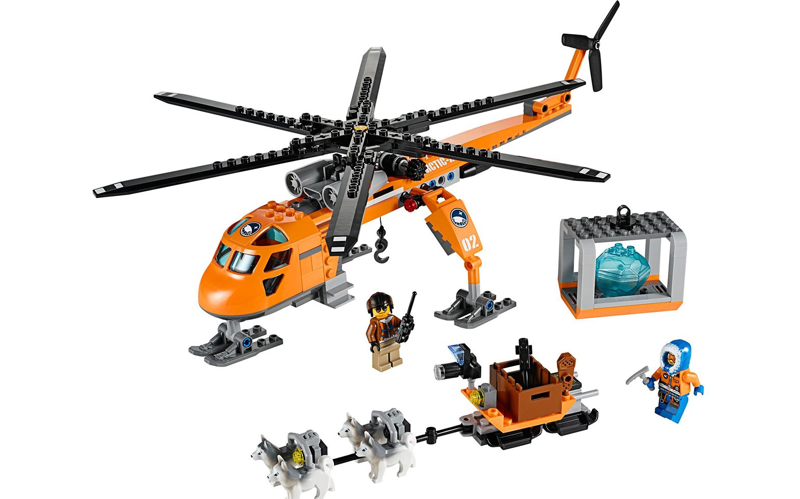 乐高 lego 60034 城市系列 北极极地探险直升起重机 2014速拼评测