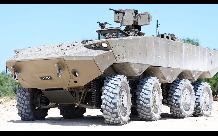 以色列eitan8x8轮式装甲车测试