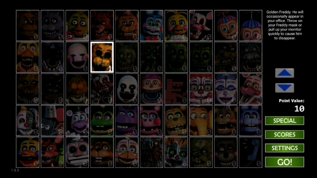 ucn隐藏玩具0代金熊彩蛋