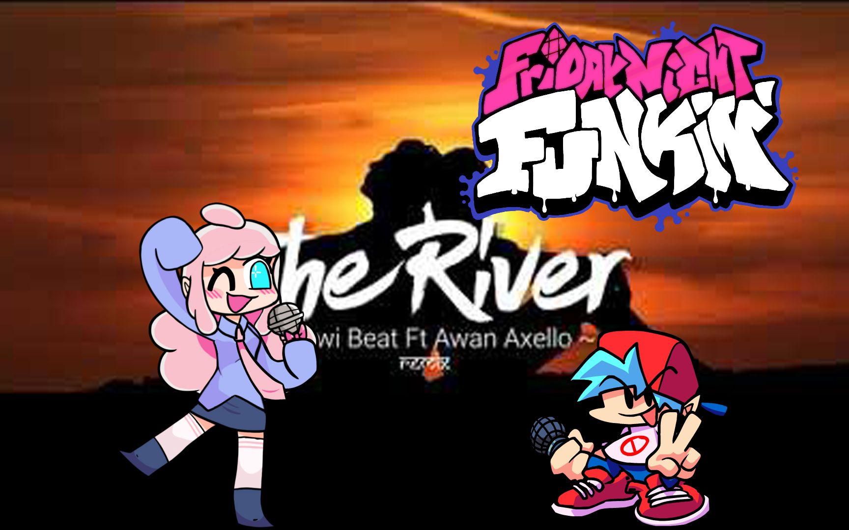 [图][FNF自制模组]Cloud和BF唱The River(Rawi Beat Remix)