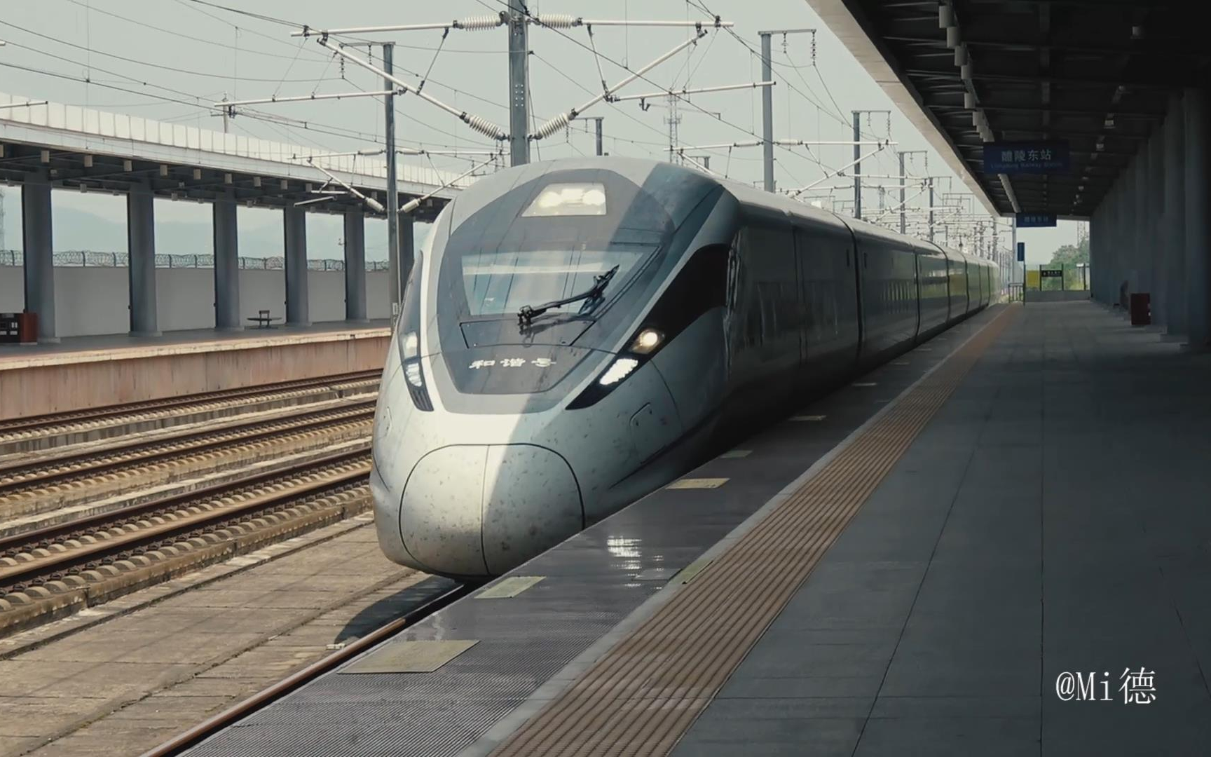 火车和谐号沪昆高速线crh380dg2333宁海贵阳醴陵东进站