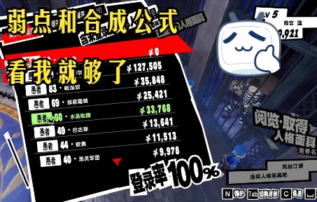 [图]【女神异闻录】皇家版：【愚者】全100%面具预览和合成公式说明