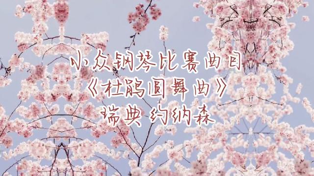 小眾鋼琴比賽曲目《杜鵑圓舞曲》瑞典 約納森