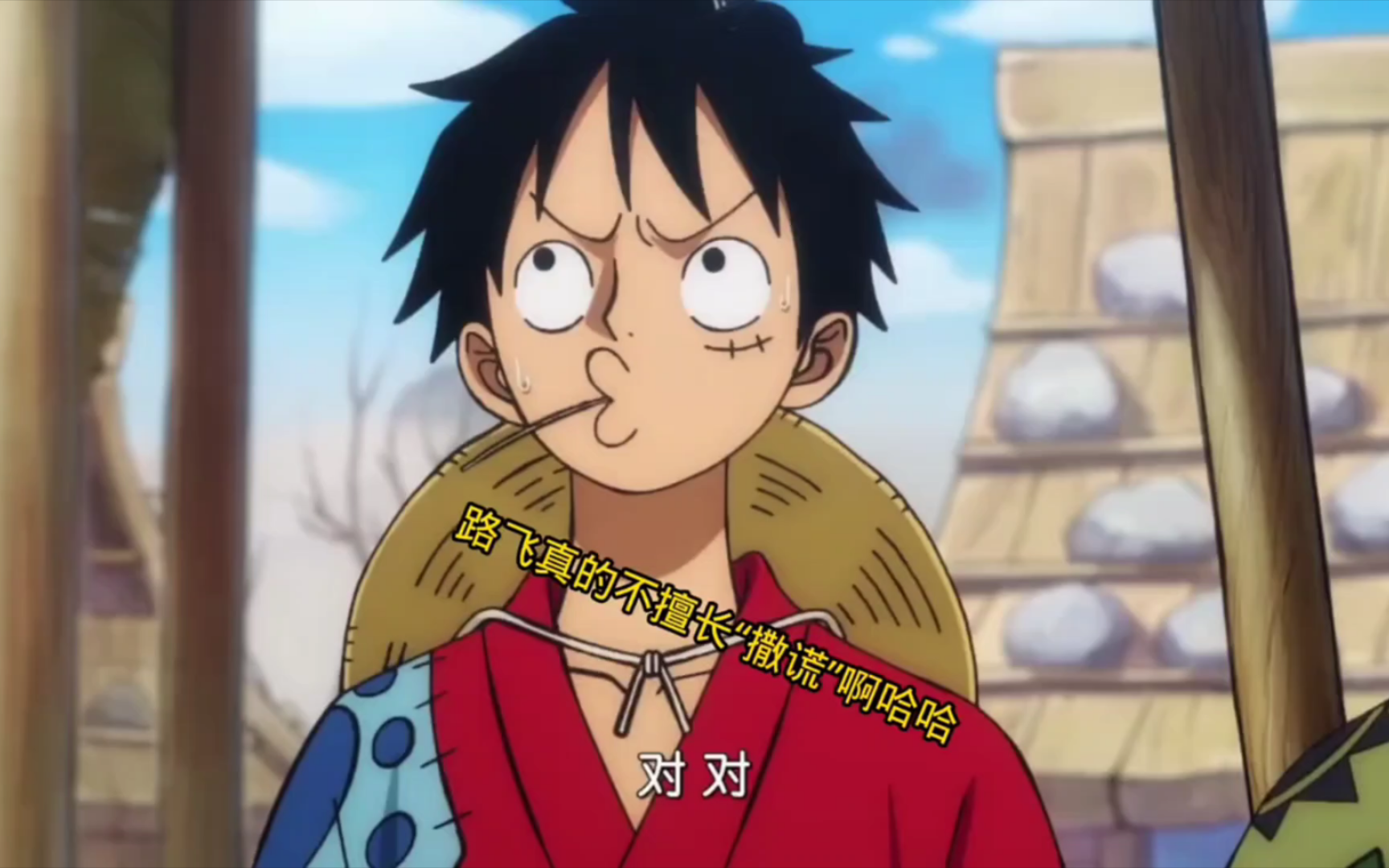 不擅长撒谎的路飞!哈哈太可爱了!