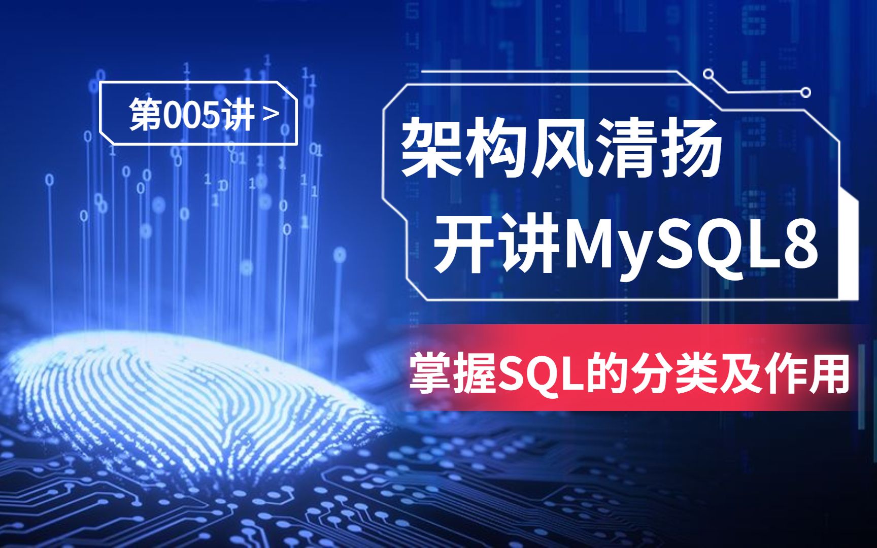 《搞定MySQL8,蓄力2023!》第5讲,掌握SQL的分类及作用哔哩哔哩bilibili