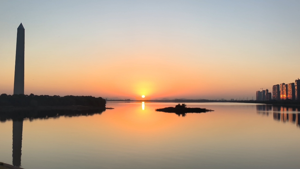 九江八里湖的日落,好看