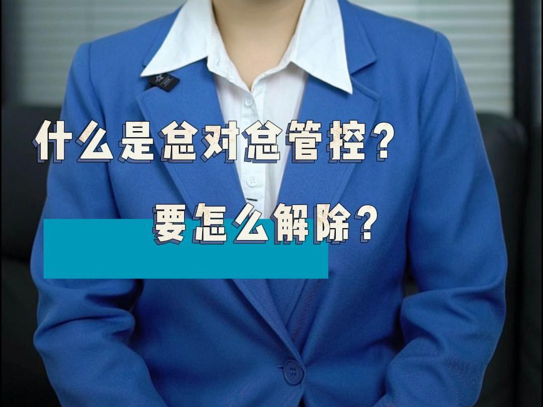 什么是总对总管控?要怎么解除?哔哩哔哩bilibili