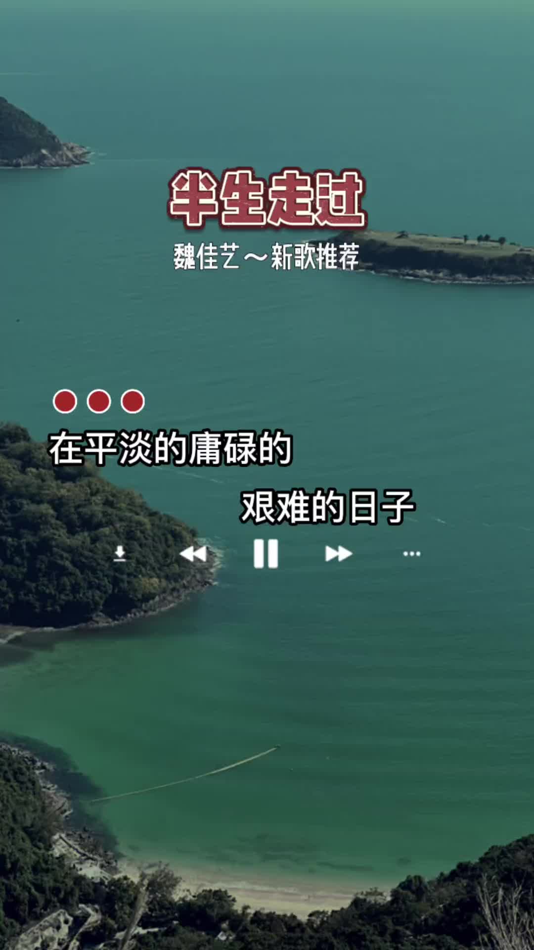 人生没有完美,曲折也是风景,半生已过,学会接受 每天分享好听音乐