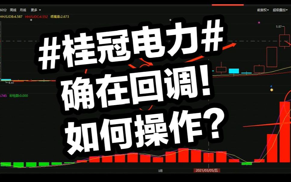 #桂冠电力#确在回调!!!你买高了吗?!!哔哩哔哩bilibili