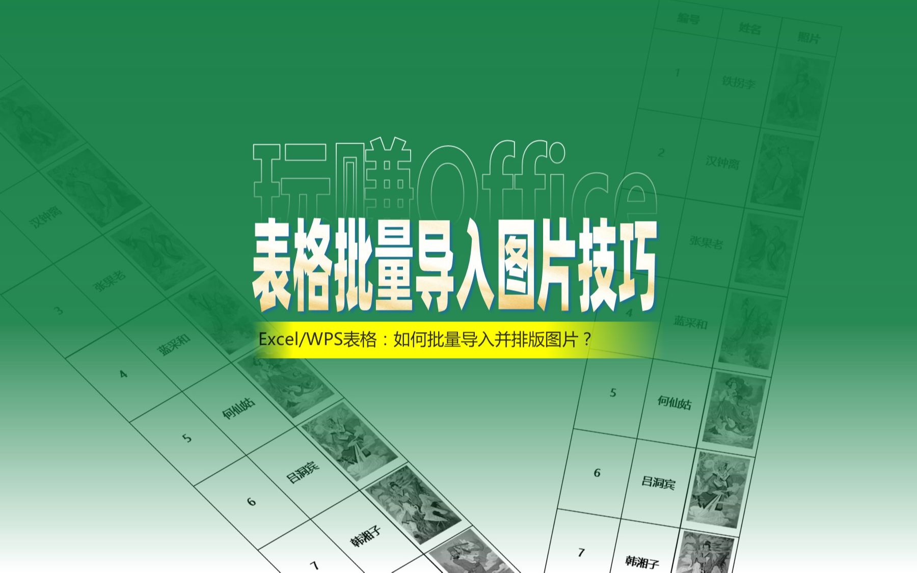 如何将图片批量导入Excel表格并排版?哔哩哔哩bilibili