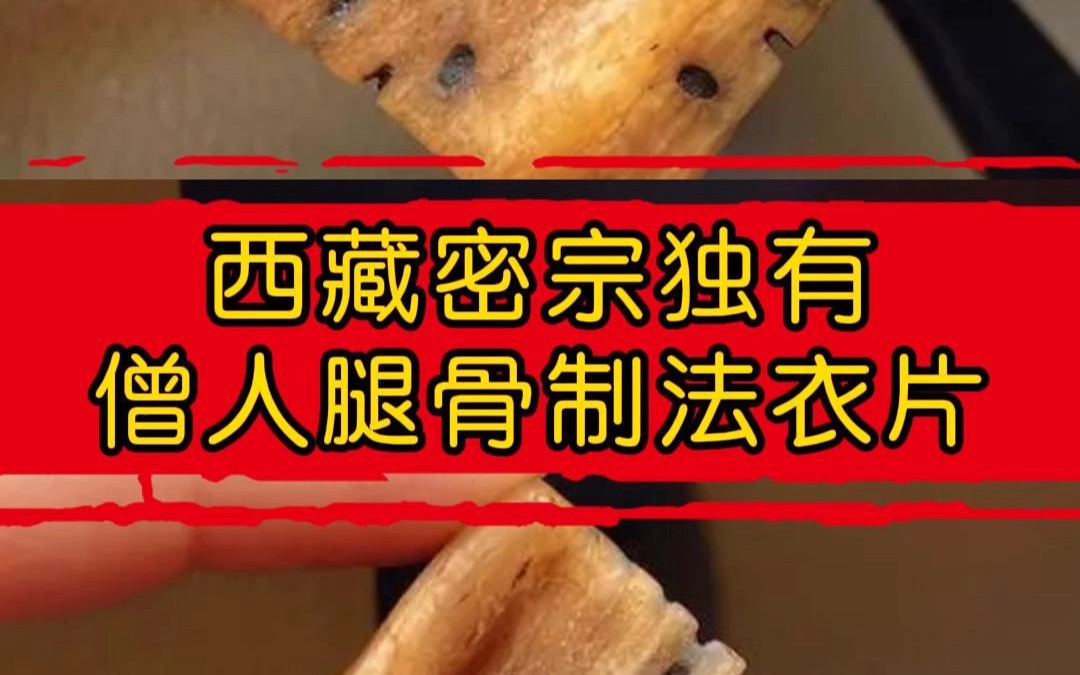 法衣片,圆寂僧人腿骨制成