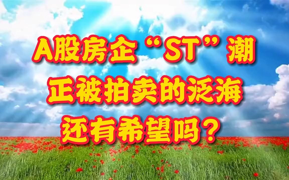 A股房企正在上演“ST”潮,流年缺钱的泛海,这把还能翻身吗?哔哩哔哩bilibili