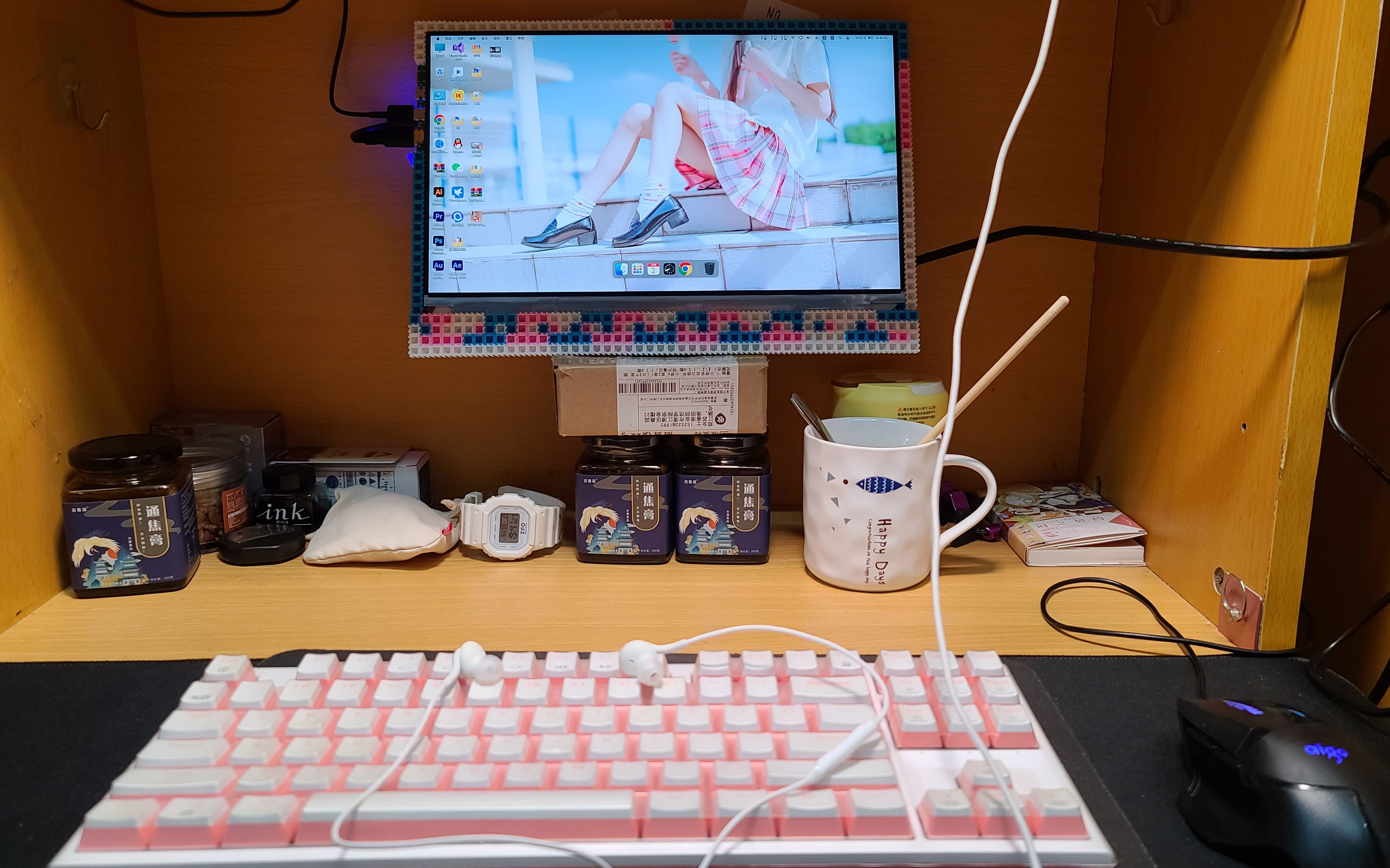 我的宿舍桌面展示,diy显示器补充