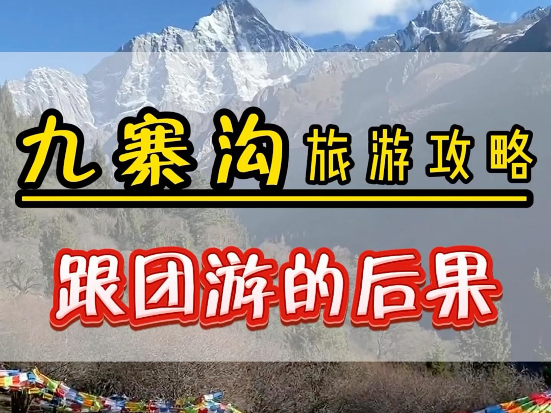 从九寨沟看水回来了,还是跟你们说一下跟团的后果吧!因为不相信网上说的,所以决定亲自来看看,看这份攻略视频,记得点赞!#四川旅游 #九寨沟风景 ...