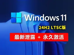 下载视频: Win 11 LTSC 2024，最新泄露版(简体中文) 永久激活，Win11已取消硬件限制!